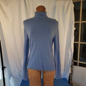Apt 9 100% Cashmere Blue Turtleneck Sweater - M